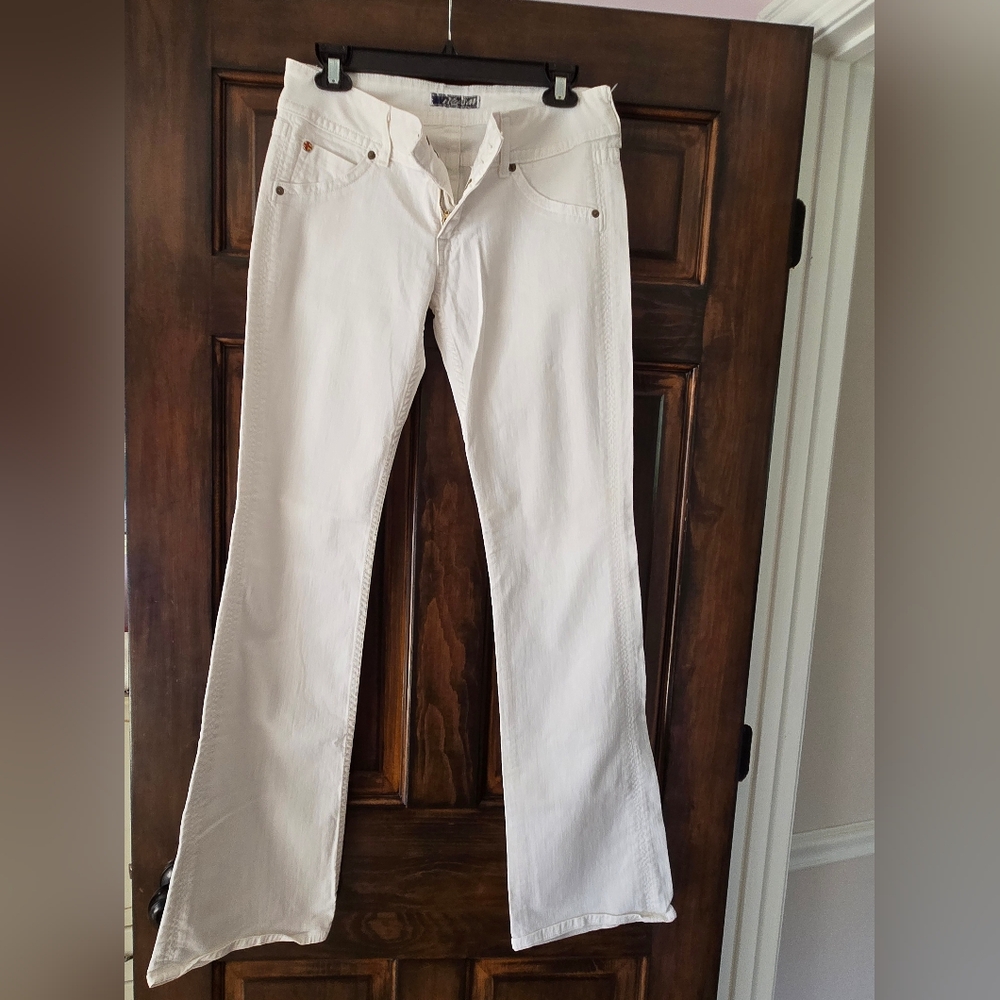 Hudson Women's White Jeans Tall, Extra Long Inseam 35"
